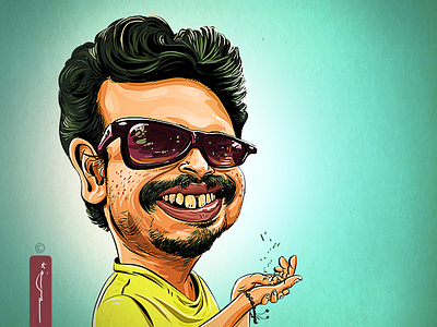 Ananta caricature portrait smile weed weed lover