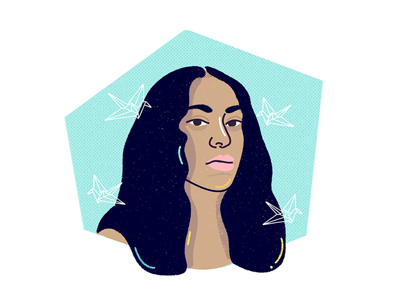 Solange aseatatthetable music cranesinthesky solange illustration