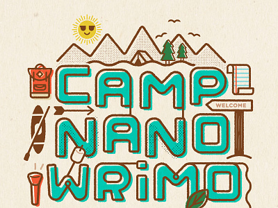 Camp Poster camp custom font graphic design illustration poster typography writing