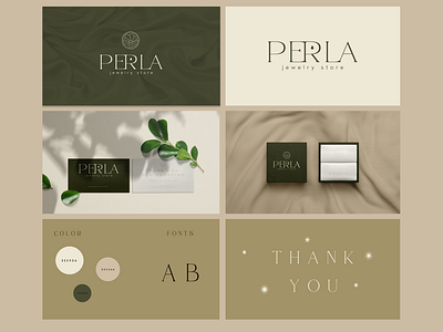 Jewelry store PERLA branding design graphic design logo ui