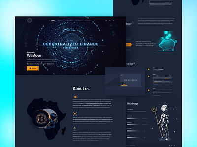 We move-Crypto currency website landing page crypto currency web page design crypto landing page product design responsive design ui ui design ux ux design web design