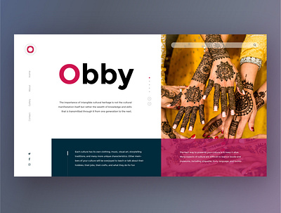 Obby landing page culture flatdesigns graphicdesign graphicdesigner landingpage minimalist ui uidesign uidesigner ux uxtrends webdesign