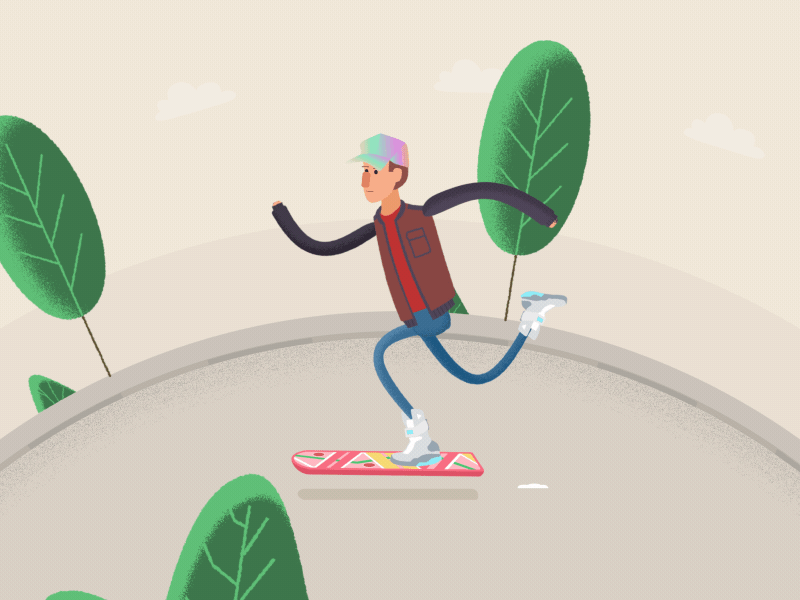 I need to borrow this......hoverboard? aftereffects animation backtothefuture characteranimation hoverboard motiondesign