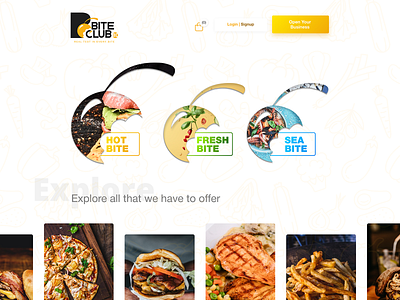 Cloud Kitchen Website UI Design