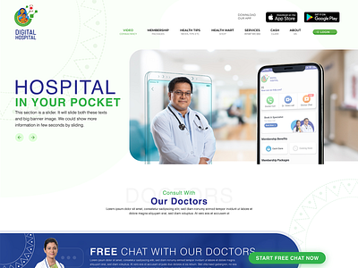 Online Doctor Portal Website UI Design animation app bangladesh branding design doctor graphic design hospital illustration logo motion graphics online doctor ui web design website