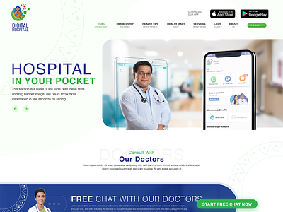 Online Doctor Portal Website UI Design