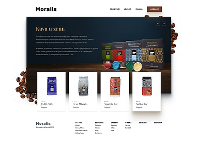 Coffee products page coffee products web white