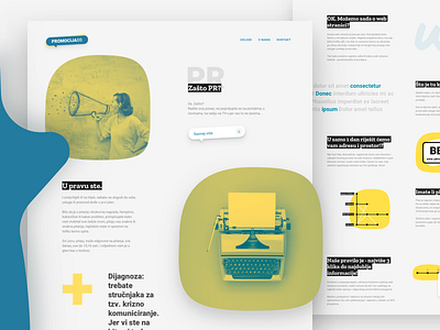 Landing page UI design gray illustration landing marketing pr typography ui yellow