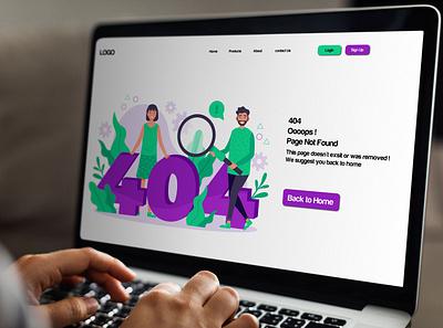 404 Error Page branding dailyui design graphic design illustration ui