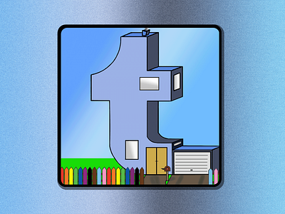 Tumblr House Icon app bydm grafic graphic design illustration logo redesign tumblr
