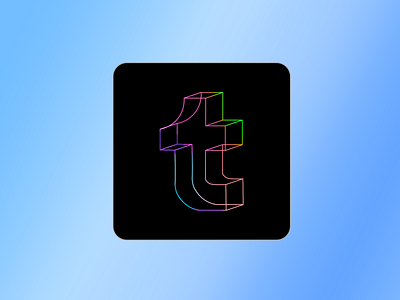 Tumblr App Icon bydm challenge grafic graphic design illustration logo tumblr ui