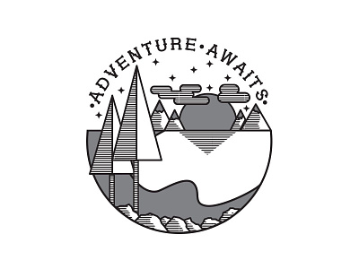 Adventure Awaits #3 adventure illustrator outside vector