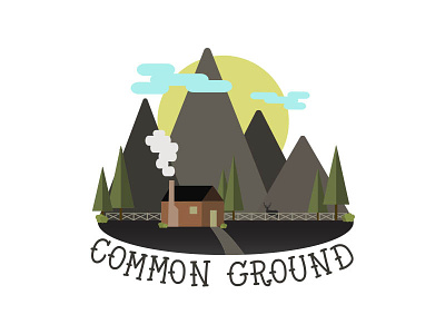 Common Ground mountains outdoors outside things typography vector