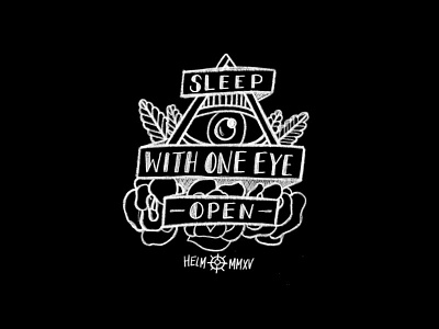 Sleep concept drawn hand illustration typography