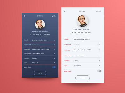 Daily UI Challenge 007 Settings