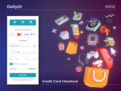 DailyUI Challenge #002 — Credit Card Checkout