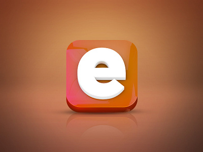 Everpix Icon - 3d Version 3d everpix glossy icon orange red reflection white