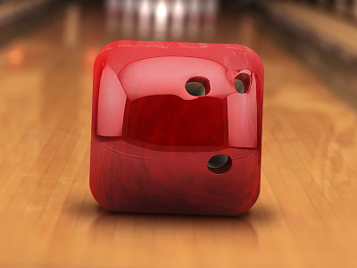 Bowling Icon app ball bowling icon ios ios7 red skeuomorphic