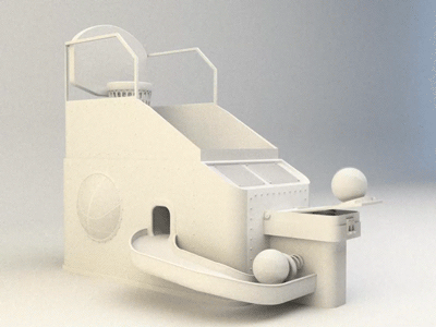 Dribbbleshot [gif] 3d animated basketball cinema4d clay gif toy white