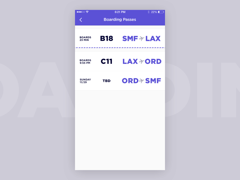 Boarding ios app physics gif ui interaction card creativedash