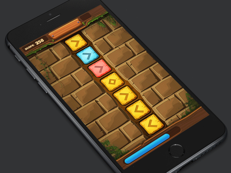 Runes - Yellow Combo game ios prototype runes screencap swipe xcode