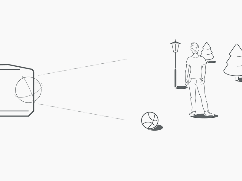 Cinema Concept animation black and white concept diagram illustration instruction light field lytro
