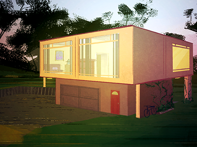 Home Sweet Home architecture building digital painting home house illustration painting