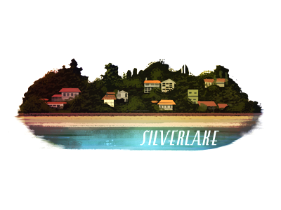 Silverlake city illustration silverlake town
