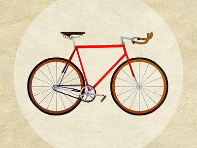 Red Bike bicycle bike cycle illustration red red bike ride