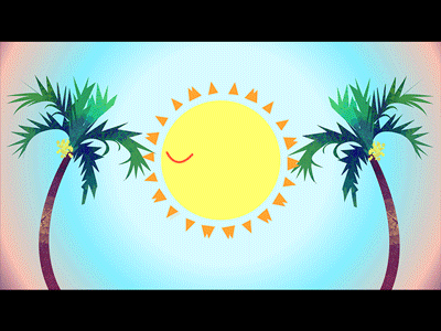 Stay Cool after effects animated animation cool gif motion graphics palm trees stay cool summer sun
