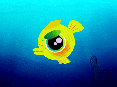 Wrong side of the reef after effects animated animation character character design cute fish gif
