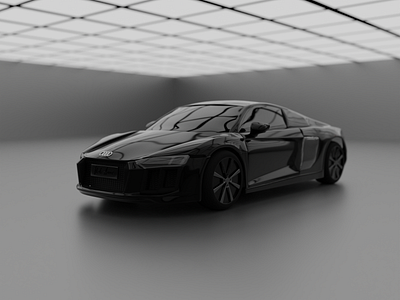 The Audi R8 3d 3d modelling 3d product photography photography product photography