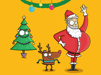 Christmas characters bold character design childrens book childrens illustration christmas colourful design fun funny illustration