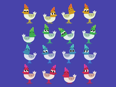 Colourful Chickens bold character design childrens book childrens illustration colorful colour cute design fun illustration