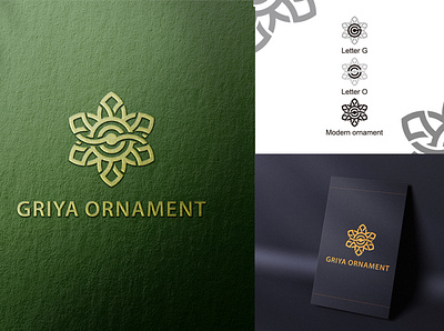 Griya Ornament Logo inisial go logo logo design minimalist modern ornament wordmark