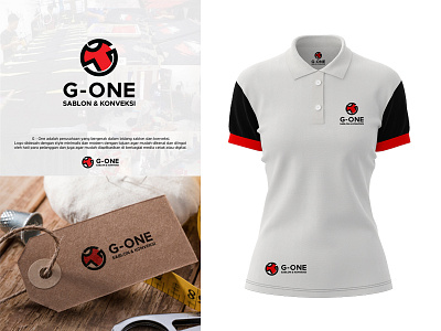 G One Logo inisial g konveksi logo minimalist modern printing shirt unique