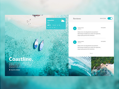 TRAVEL UI Design adobexd clean minimalist ocean teal travel ui userinterface