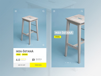 Furniture App Design clean furniture ikea minimalist stool