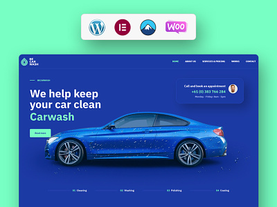 Be Car Wash WordPress Design & Development