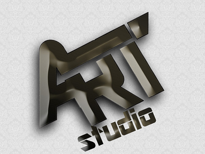 Art studio logo 3d text branding design graphic design logo photoshop text design ui