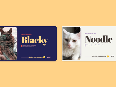 Two Cats bestbuds blacky card design cats layout noodle typography ui uidesign
