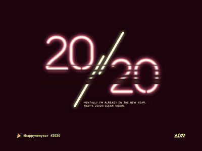 20/20 Clear Vision 2020 design happynewyear layout newyear typogaphy