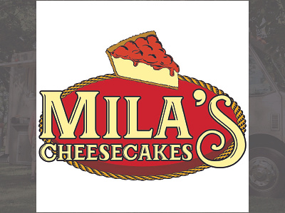 Mila's Cheesecakes branding design graphic design illustration logo typography vector