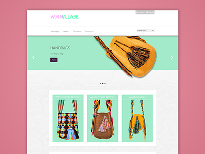 Maravillage Home bag design flat magento purses shop wayuu web