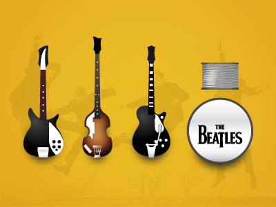 The Beatles beatles drum graphic group guitar icon iconic logo music