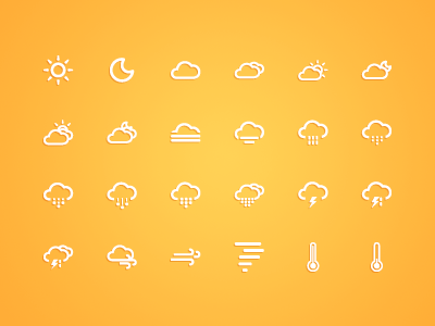 Ico Weather ai android css font forecast icon icons illustrator ios ui weather webfont
