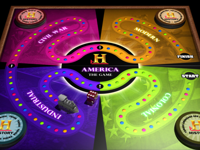 History Channel "America" Online Board Game Concept board board game history history channel