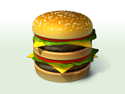 3D Burger 3d burger cheeseburger hamburger