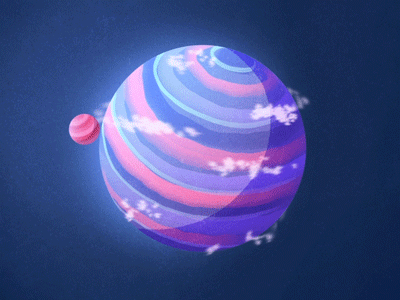 Orbit illustration mograph motion orbit planet