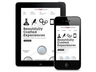 iPad & Mobile views of workbysimon